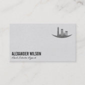 Real Estate Agent/Silver Foil Architect Logo Visitekaartje (Voorkant)