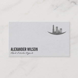 Real Estate Agent/Silver Foil Architect Logo Visitekaartje
