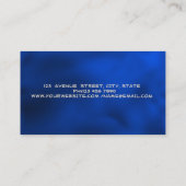 Real Estate Agent Silver House Diamonds Royal Blue Visitekaartje (Achterkant)