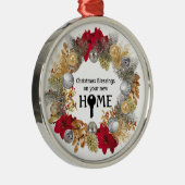 Real Estate Agent Sluiten Gift kerstcadeaudoos Metalen Ornament (Rechts)