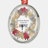 Real Estate Agent Sluiten Gift kerstcadeaudoos Metalen Ornament (Links)