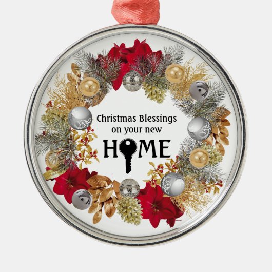 Real Estate Agent Sluiten Gift kerstcadeaudoos Metalen Ornament (Voorkant)