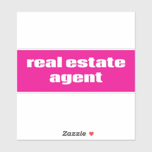 Real Estate Agent Sticker (Vel)