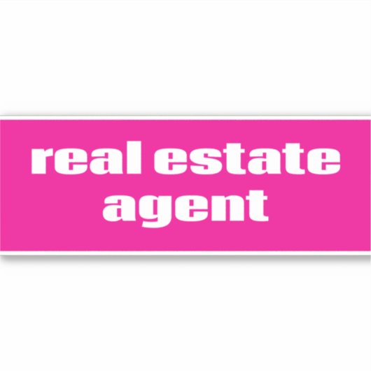 Real Estate Agent Sticker (Voorkant)
