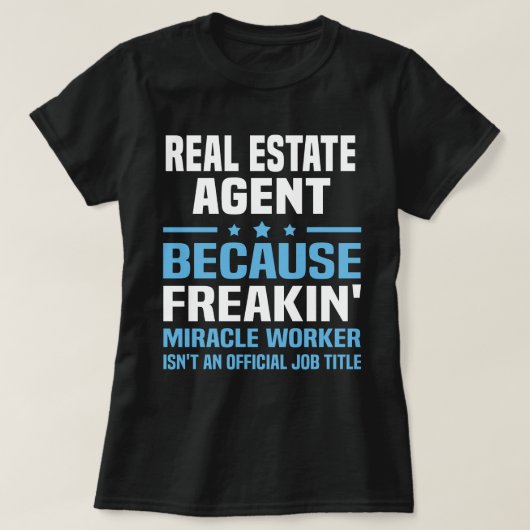 Real Estate Agent T-shirt (Design voorkant)