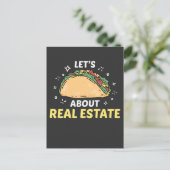 Real Estate Agent Taco Property Broker Foodie Briefkaart (Staand voorkant)