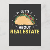 Real Estate Agent Taco Property Broker Foodie Briefkaart (Voorkant)