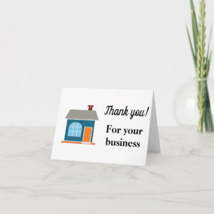 Real Estate Agent Thank You Bedankkaart