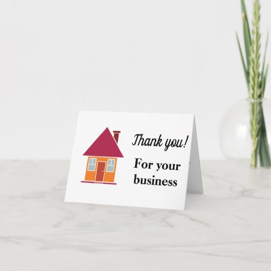 Real Estate Agent Thank You Bedankkaart (Voorkant)