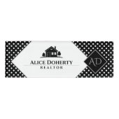 Real Estate Agent | Thuis | Initialen Naambadge (Voorkant)