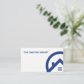 Real Estate Agent | Thuisblauw Visitekaartje (Staand voorkant)