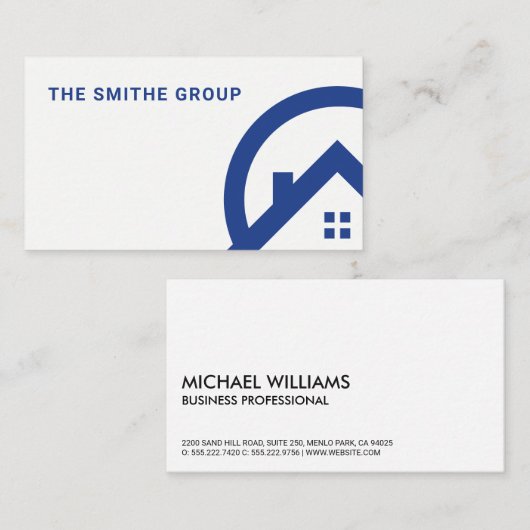 Real Estate Agent | Thuisblauw Visitekaartje (Voorkant / Achterkant)