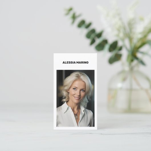 Real Estate Agent Visitekaartje (Staand voorkant)