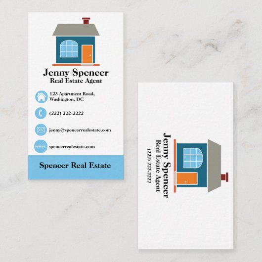 Real Estate Agent Visitekaartje (Voorkant / Achterkant)