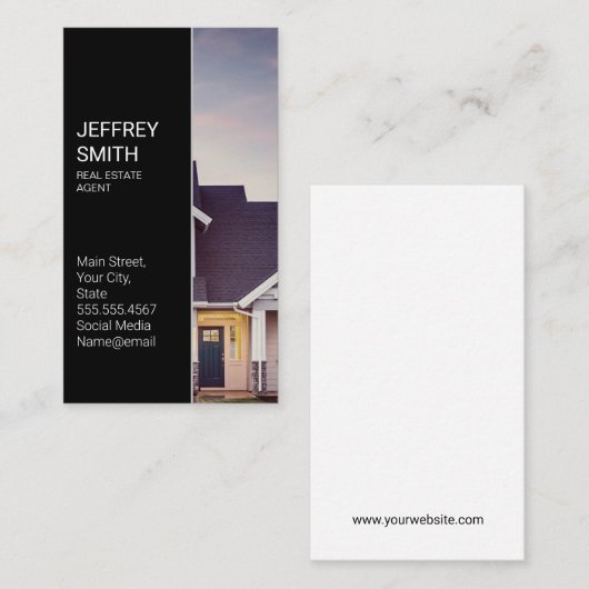 Real Estate Agent Visitekaartje (Voorkant / Achterkant)
