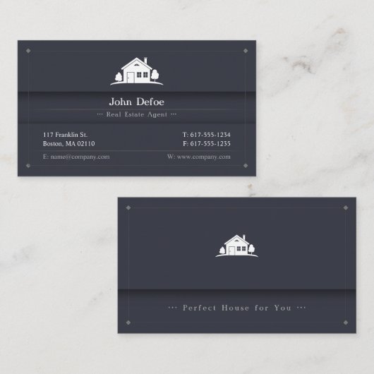 Real Estate Agent Visitekaartje (Voorkant / Achterkant)