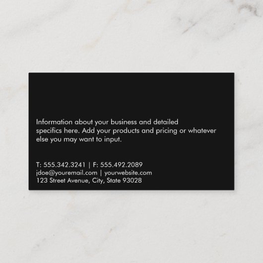 Real Estate Agent Visitekaartje (Achterkant)