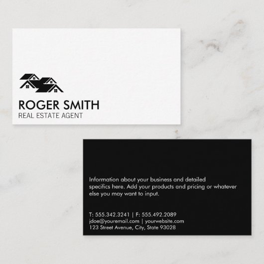 Real Estate Agent Visitekaartje (Voorkant / Achterkant)