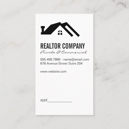 Real Estate Agent Visitekaartje (Achterkant)