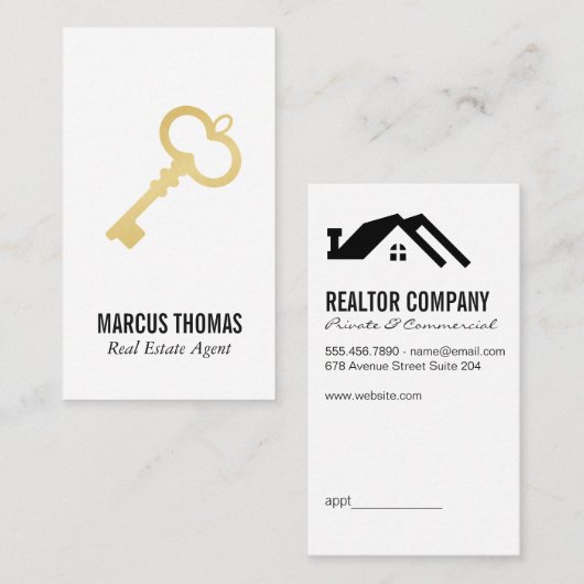 Real Estate Agent Visitekaartje (Voorkant / Achterkant)