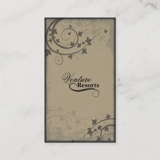 Real Estate Agent Visitekaartje - Beige Brown Blac (Voorkant)