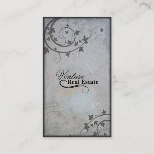 Real Estate Agent Visitekaartje - Grey Blue Black (Voorkant)