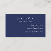 Real Estate Agent voegt foto toe Visitekaartje (Achterkant)