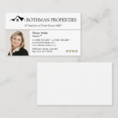 Real Estate Agent voegt Logo Photo House toe Visitekaartje (Voorkant / Achterkant)