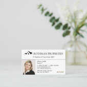 Real Estate Agent voegt Logo Photo House toe Visitekaartje (Staand voorkant)