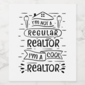 Real Estate Agent Wijn Etiket (Enkel label)