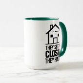 Real Estate Agent Ze zien me afsluitende koffie Mok (Voorkant rechts)