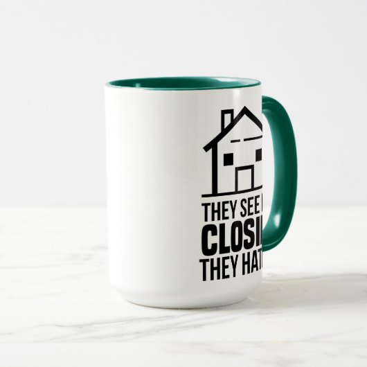 Real Estate Agent Ze zien me afsluitende koffie Mok (Voorkant rechts)