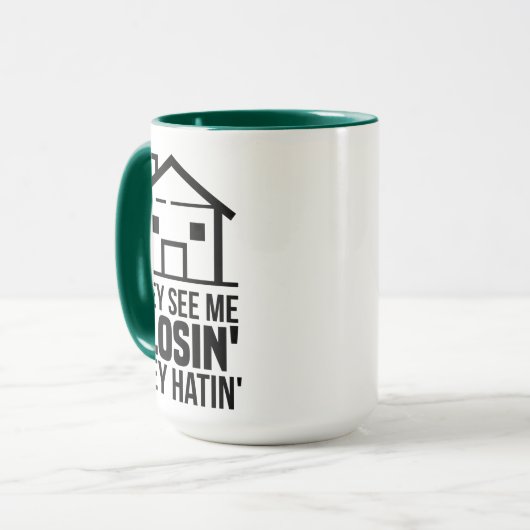 Real Estate Agent Ze zien me afsluitende koffie Mok (Voorkant links)