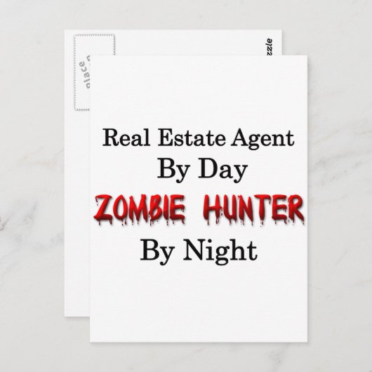 Real Estate Agent/Zombie Hunter Briefkaart (Voorkant / Achterkant)