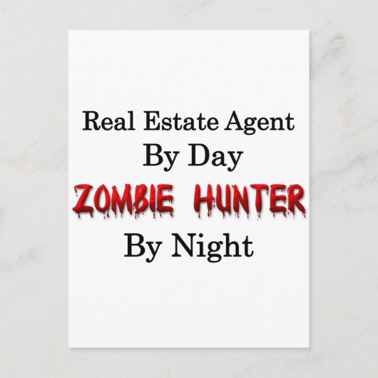 Real Estate Agent/Zombie Hunter Briefkaart (Voorkant)