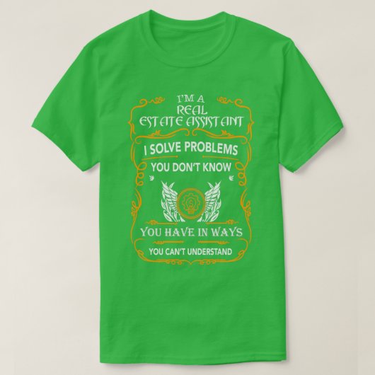 REAL ESTATE ASSISTANT T-SHIRT (Design voorkant)