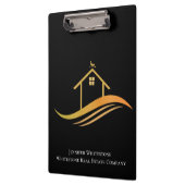 Real Estate Black Gold House Custom Company Klembord (Links)