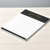 Real Estate Black Gold Script Luxury Professional Notitieblok