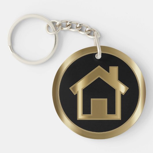 Real Estate - Black & Gold Sleutelhanger (Voorkant)