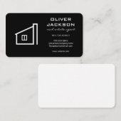 Real Estate Black White Visitekaartje (Voorkant / Achterkant)