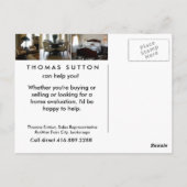 Real Estate Briefkaarten Beige Stucco House (Achterkant)