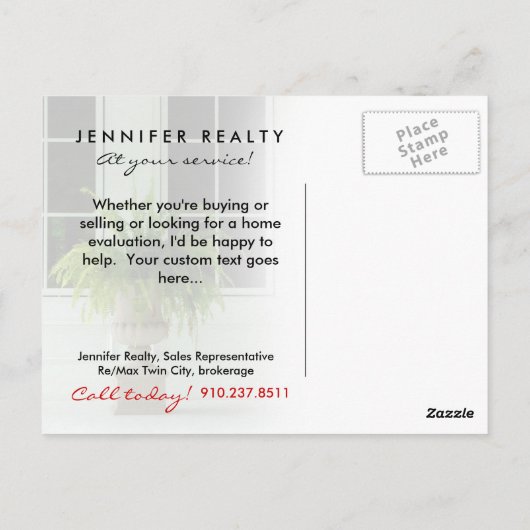 Real Estate Briefkaarten Green Fern House (Achterkant)