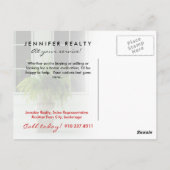 Real Estate Briefkaarten Green Fern House Red Blac (Achterkant)