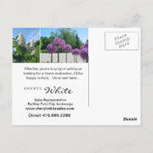 Real Estate Briefkaarten Tall Yellow House V (Achterkant)