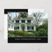 Real Estate Briefkaarten White Formal House (Voorkant / Achterkant)