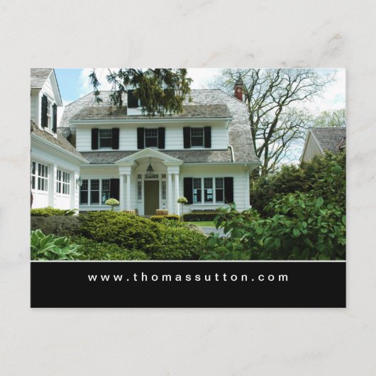 Real Estate Briefkaarten White Formal House (Voorkant)