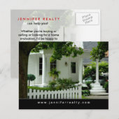 Real Estate Briefkaarten White Green House (Voorkant / Achterkant)