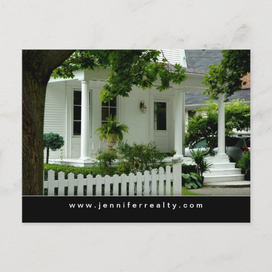Real Estate Briefkaarten White Green House (Voorkant)
