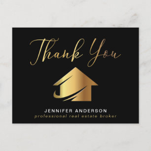 Real Estate Broker Agent Bedankt Briefkaart