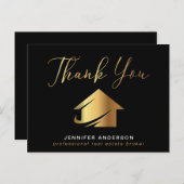 Real Estate Broker Agent Bedankt Briefkaart (Voorkant / Achterkant)